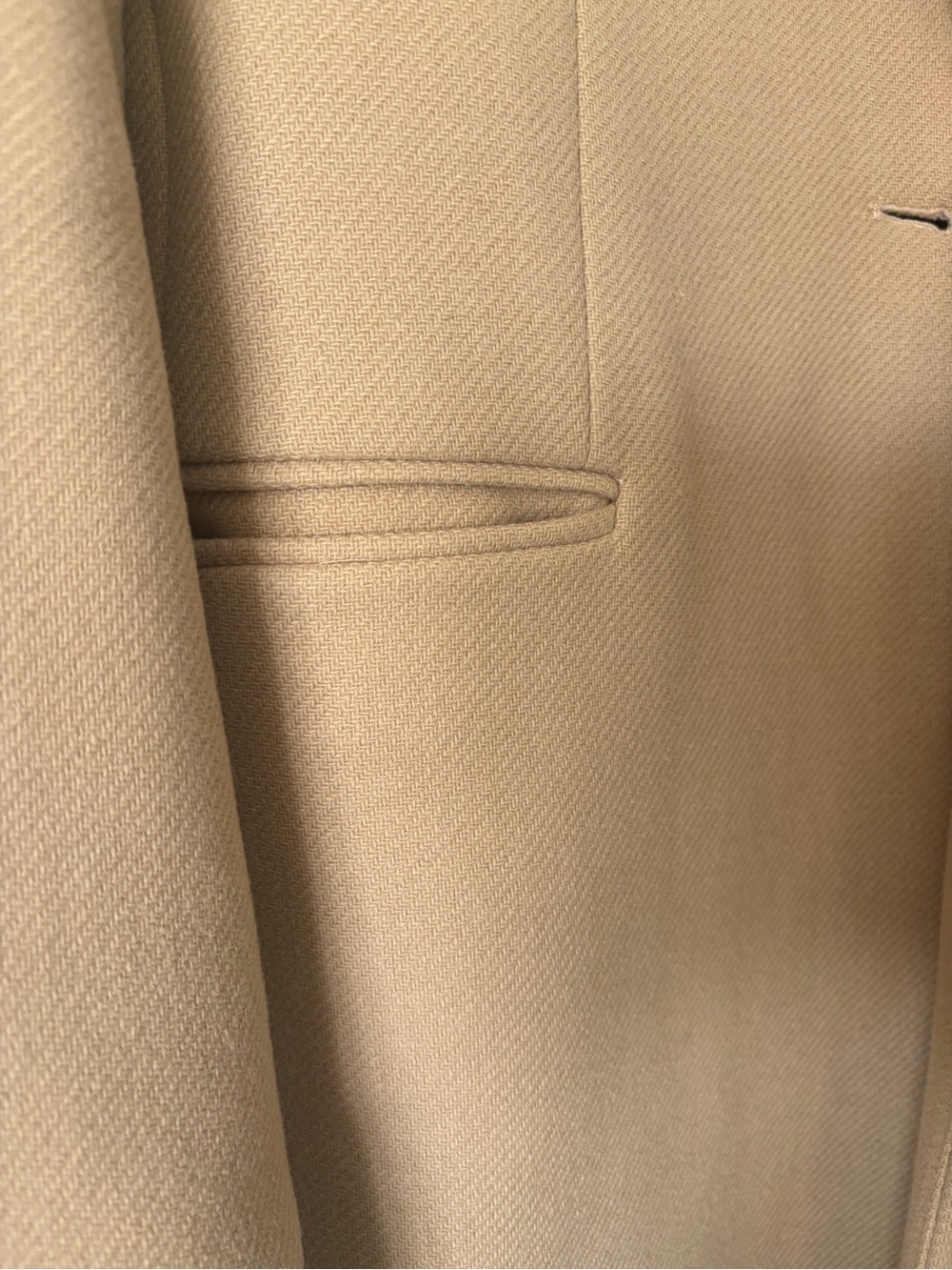 Wool Overcoat - ZARA Camel Long Single-Breasted Wool Overcoat - Picture 7 of 8